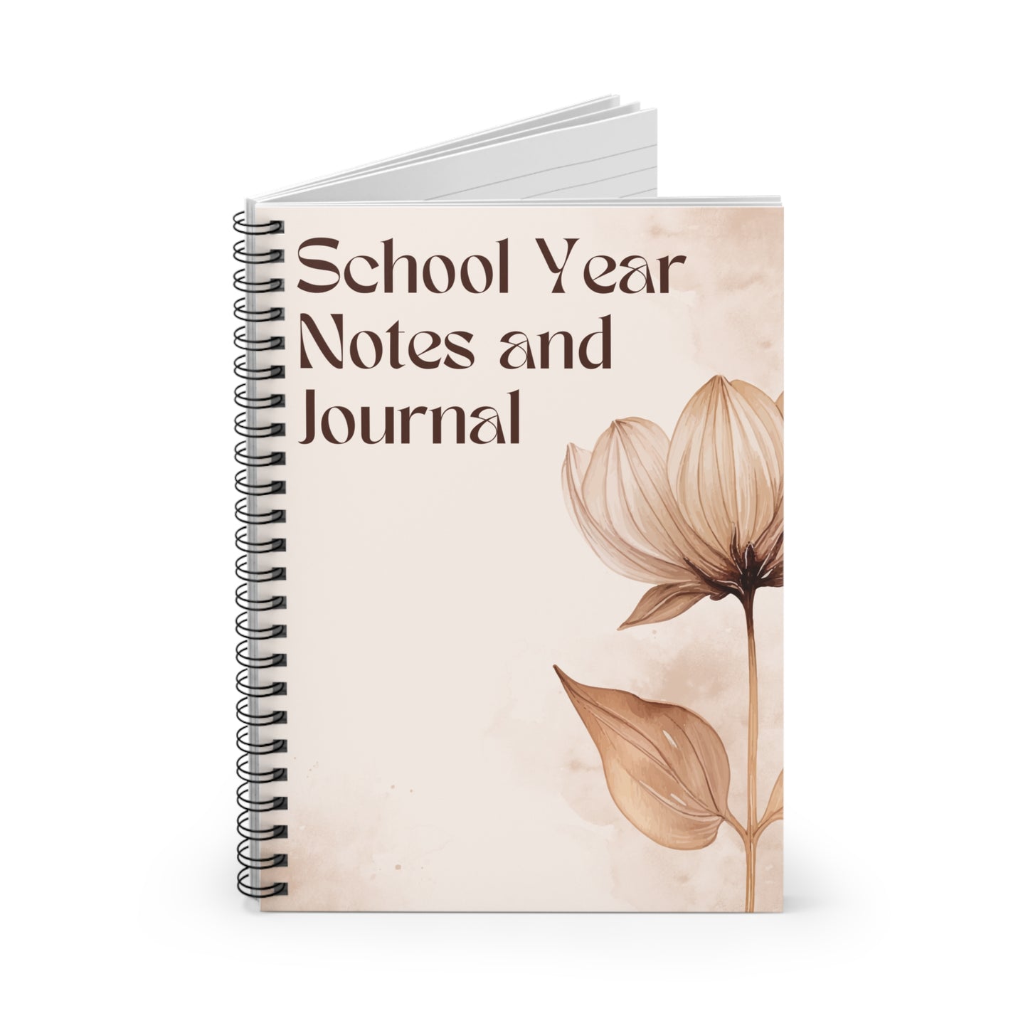 School Year Notes and Journal Spiral Notebook — Floral Student Planner & Teacher Notebook