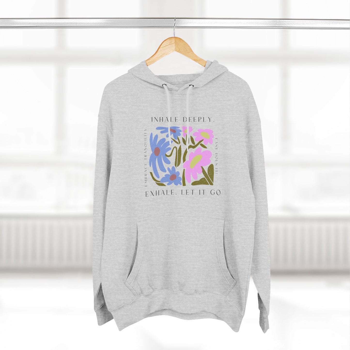 Inhale Deeply Three-Panel Fleece Hoodie