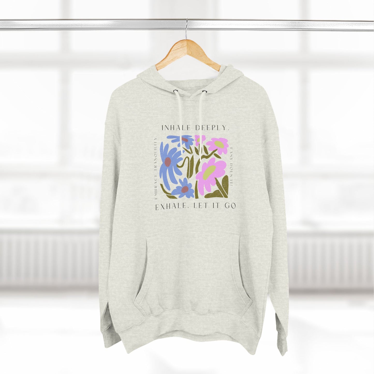 Inhale Deeply Three-Panel Fleece Hoodie