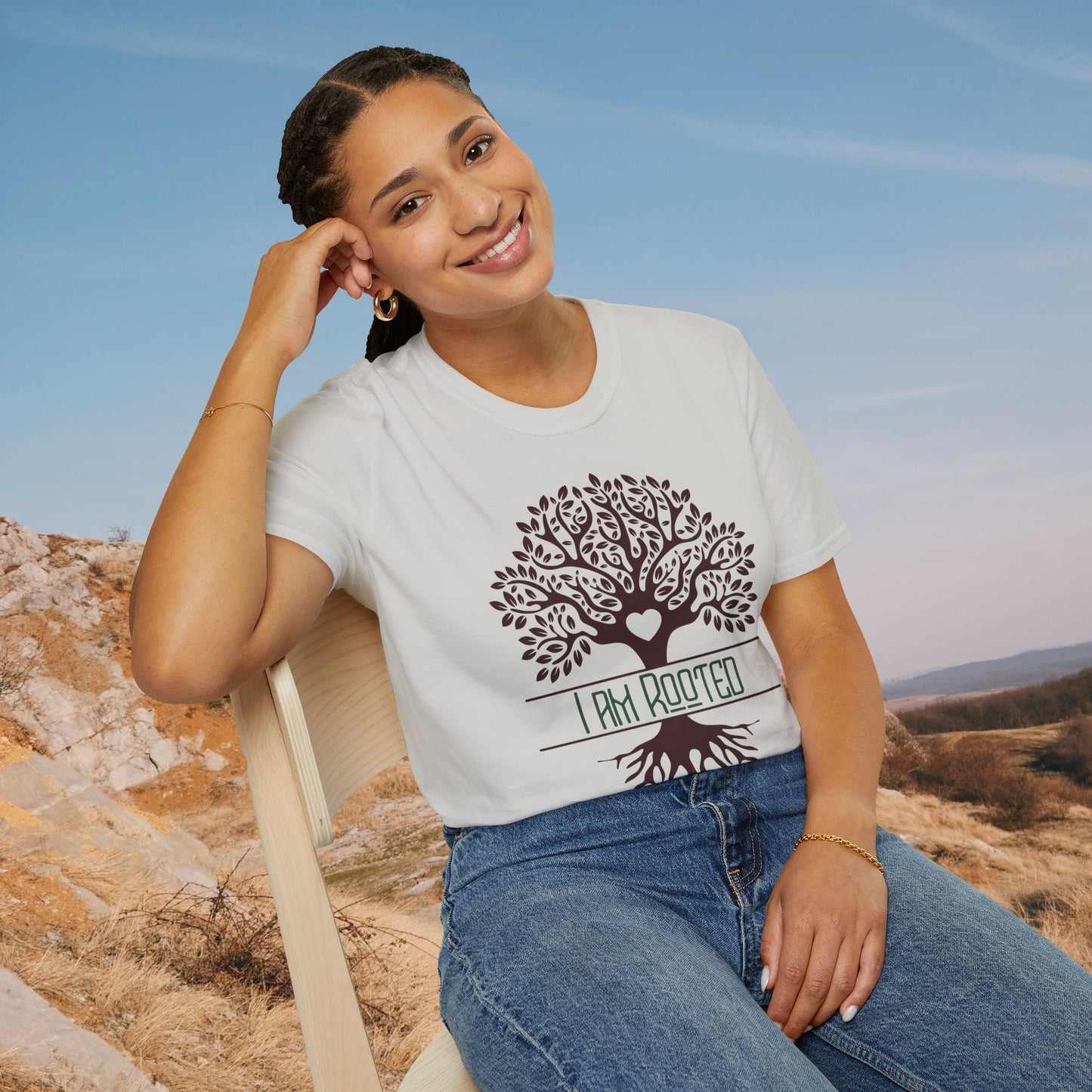 I Am Rooted – Botanical Affirmation Tee