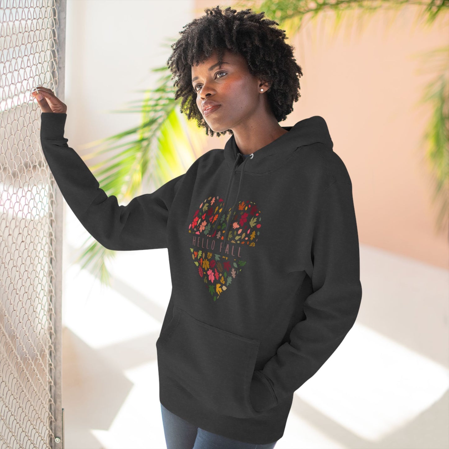 Hello Fall Three-Panel Fleece Hoodie