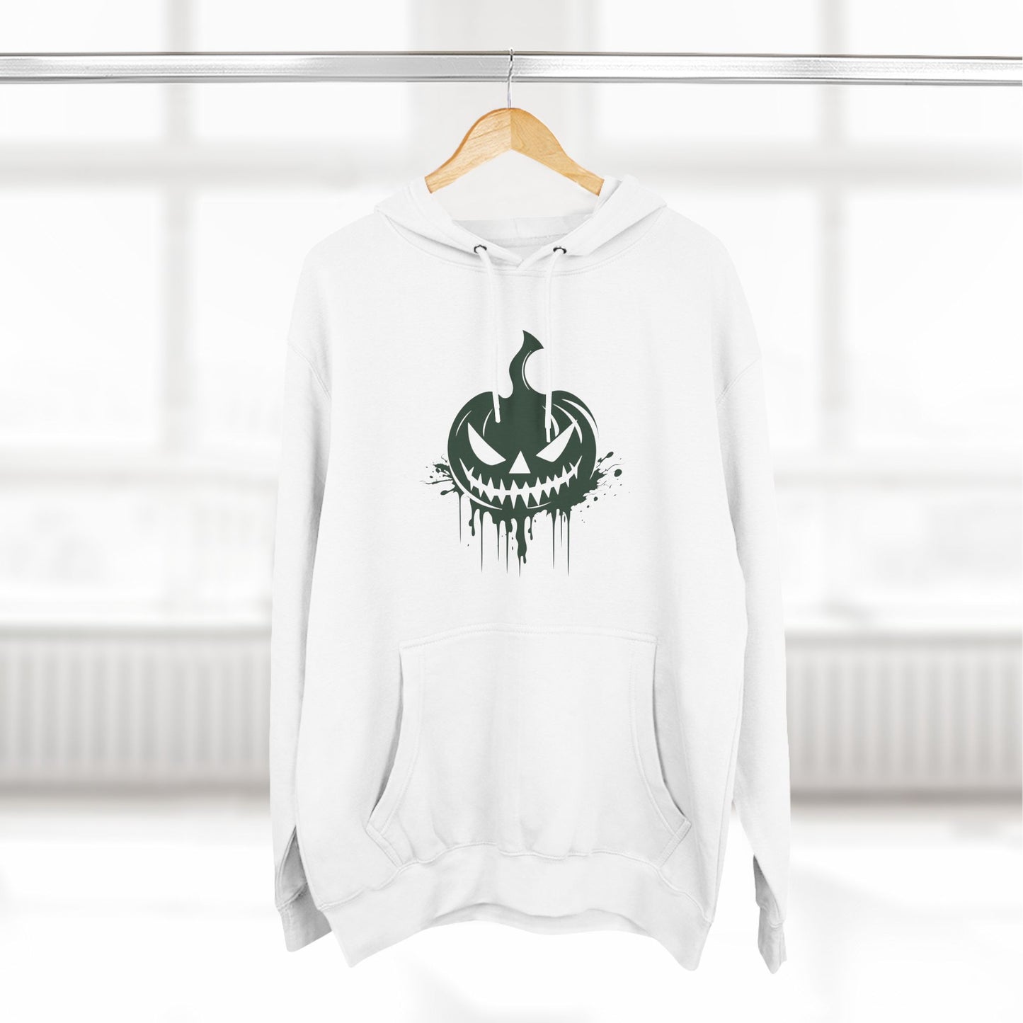 Scary Pumpkin Three-Panel Fleece Hoodie