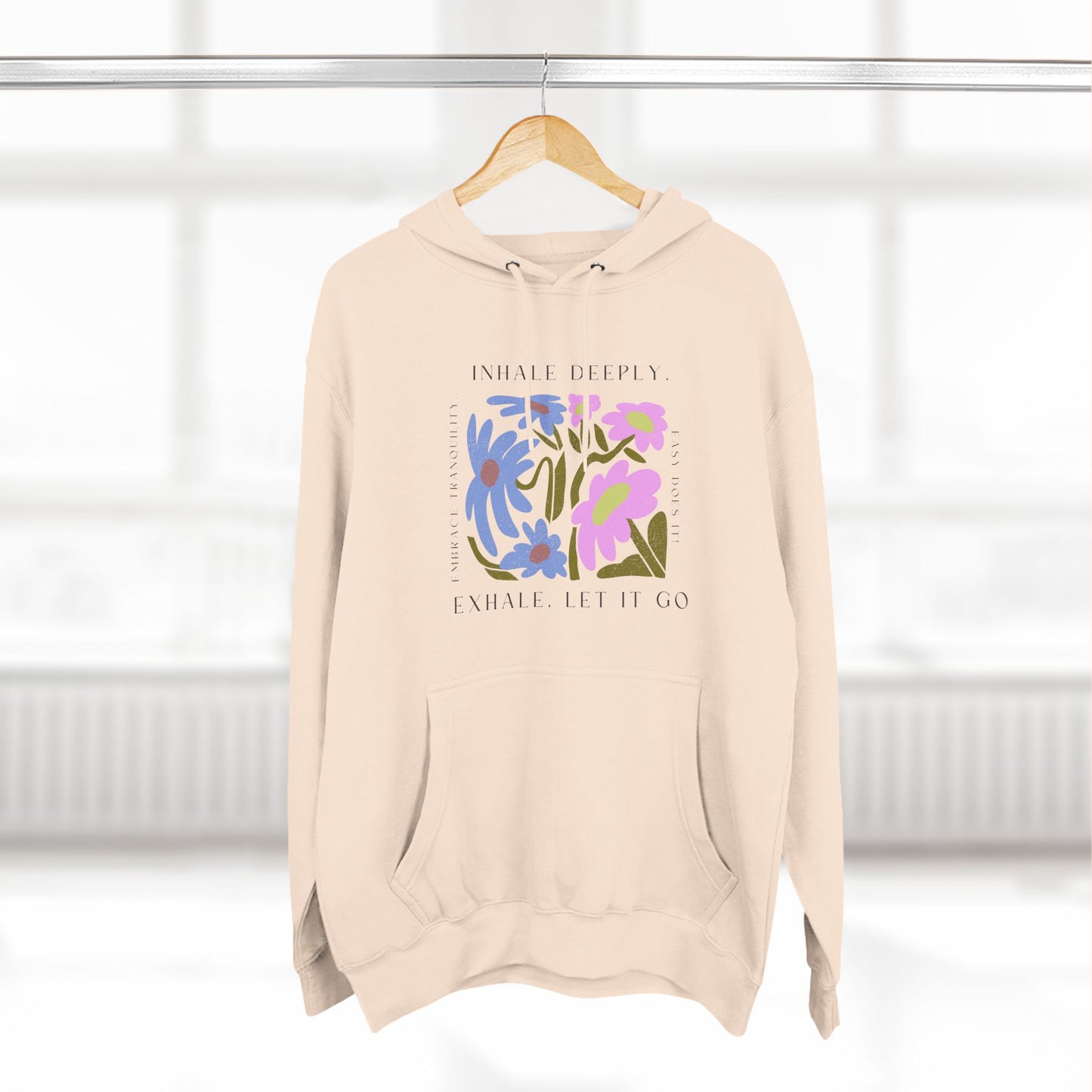 Inhale Deeply Three-Panel Fleece Hoodie