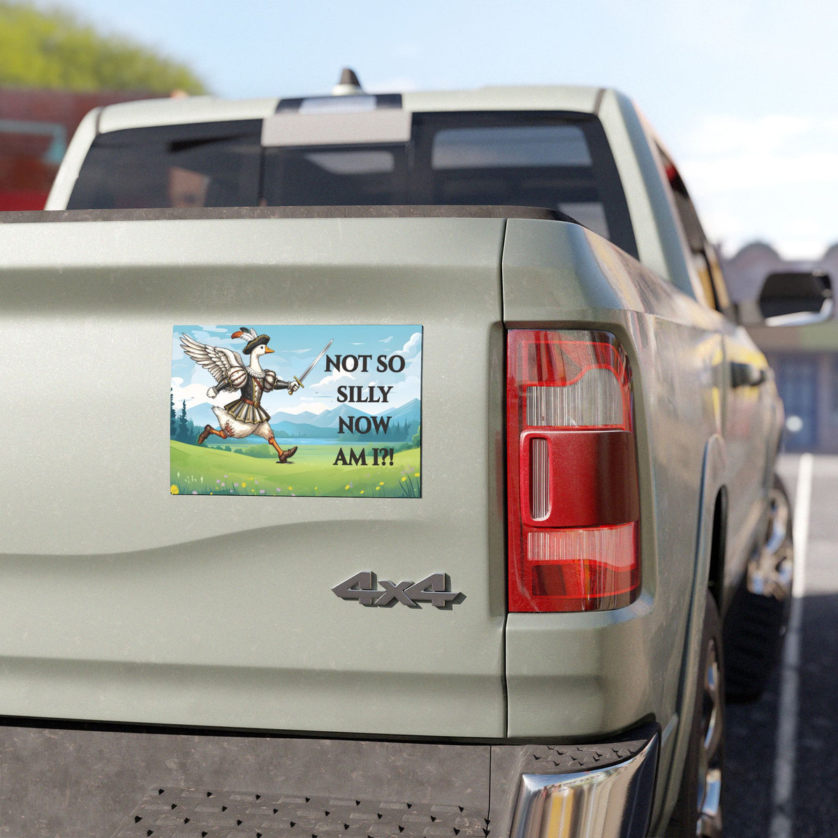 Not So Silly Now Am I? Duck Knight Car Magnet