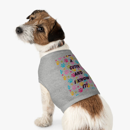 Pet Tank Top - I'm a Cutie and I Know It Design