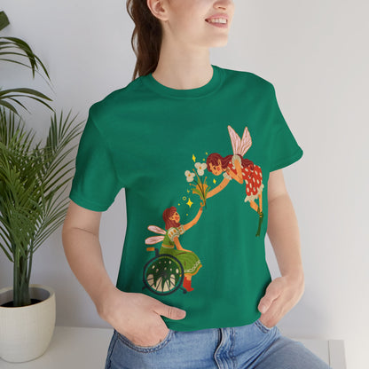 Fairy Giving Flowers Short Sleeve Tee