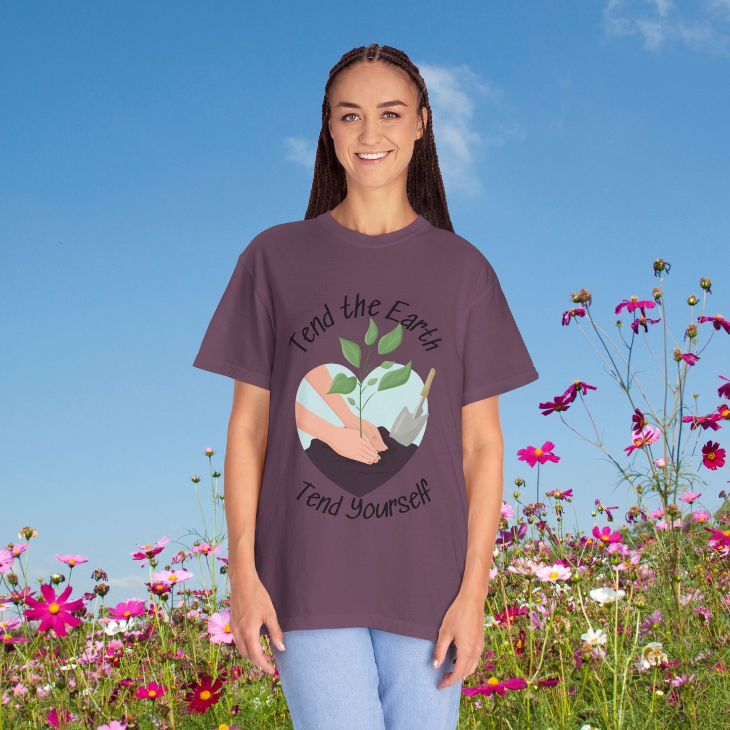 Tend the Earth, Tend Yourself | Comfort Colors® Botanical Affirmation Tee