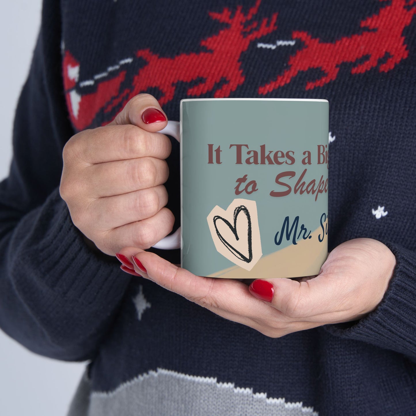 Personalized “It Takes a Big Heart to Shape Little Minds” Mug | Custom Teacher Appreciation Gift | End of Year Thank You