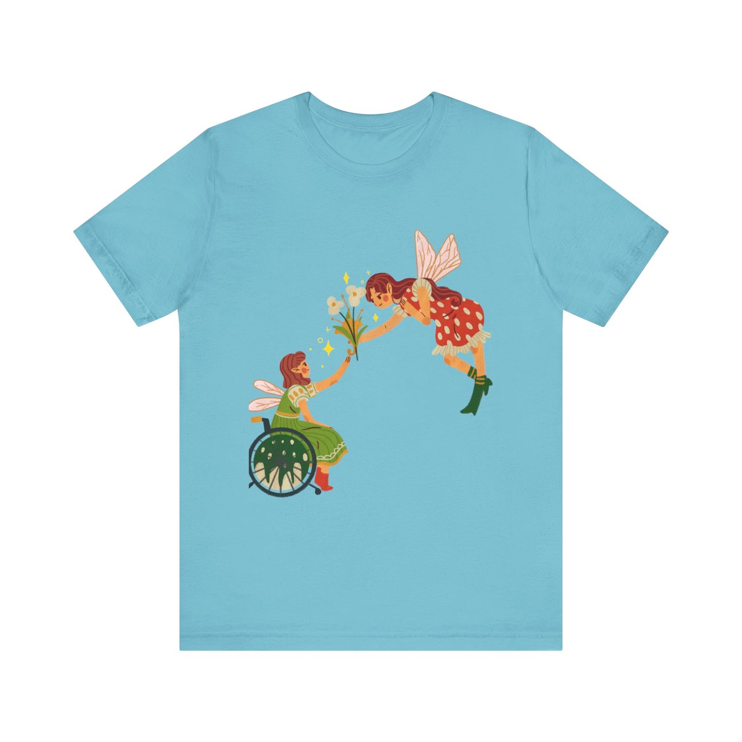 Fairy Giving Flowers Short Sleeve Tee