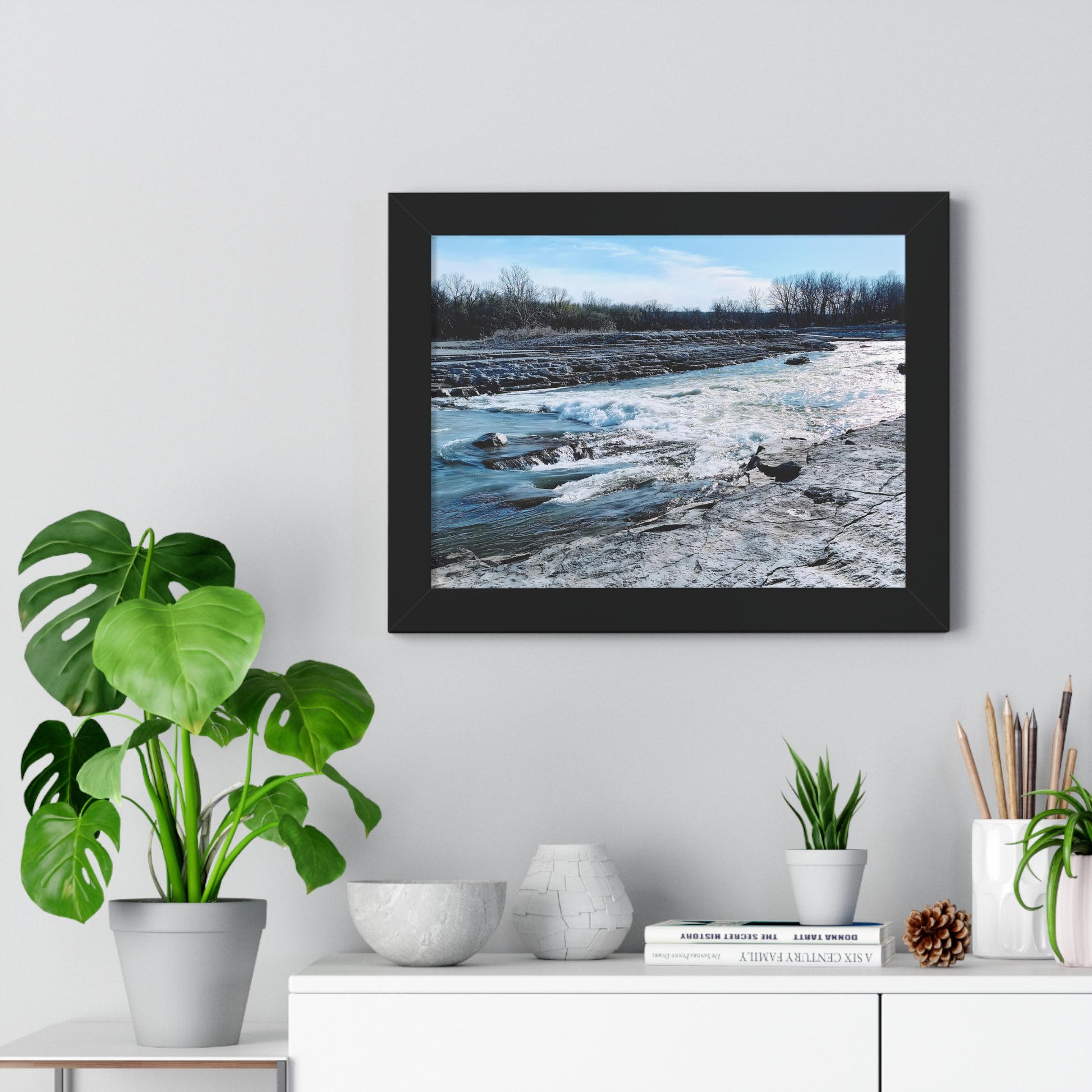 Rushing Waters Framed Horizontal Poster - Eccentricity Emporium LLC