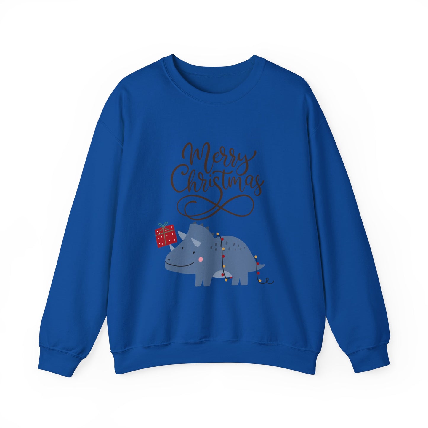 Dinosaur Merry Christmas Tree Unisex Heavy Blend™ Crewneck Sweatshirt