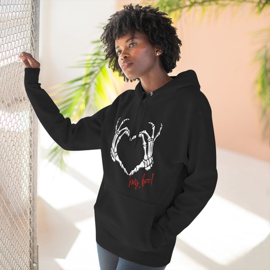 Skeleton heart - Three-Panel Fleece Hoodie