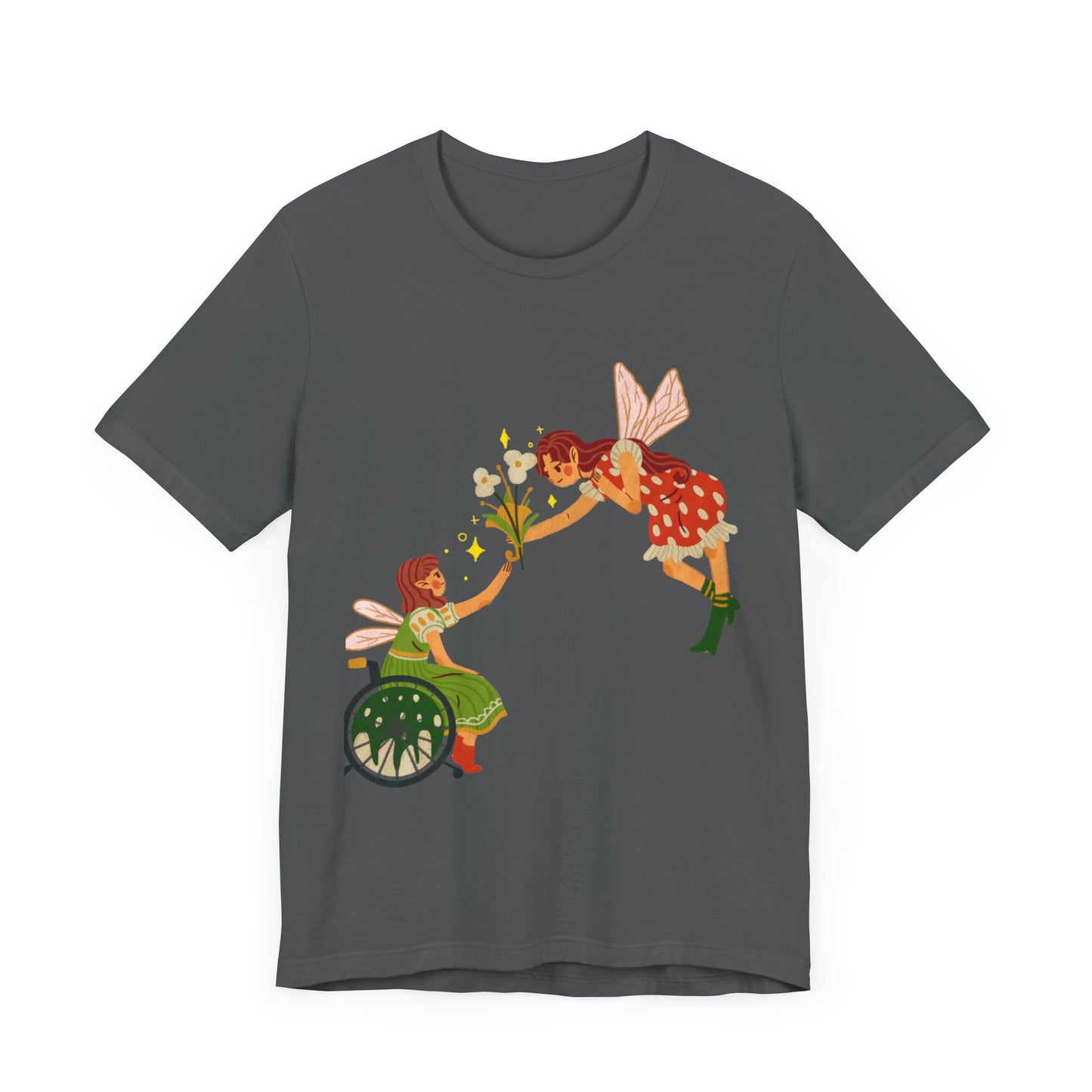 Fairy Giving Flowers Short Sleeve Tee