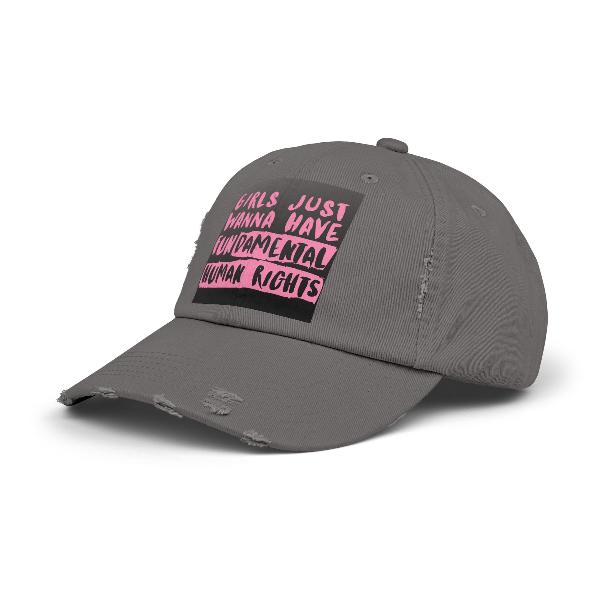 Girls Fundamental Rights Unisex Distressed Cap - Eccentricity Emporium LLC