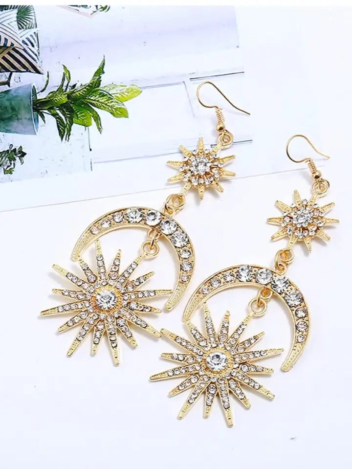 Celestial Starburst Goddess Crown & Earring Set