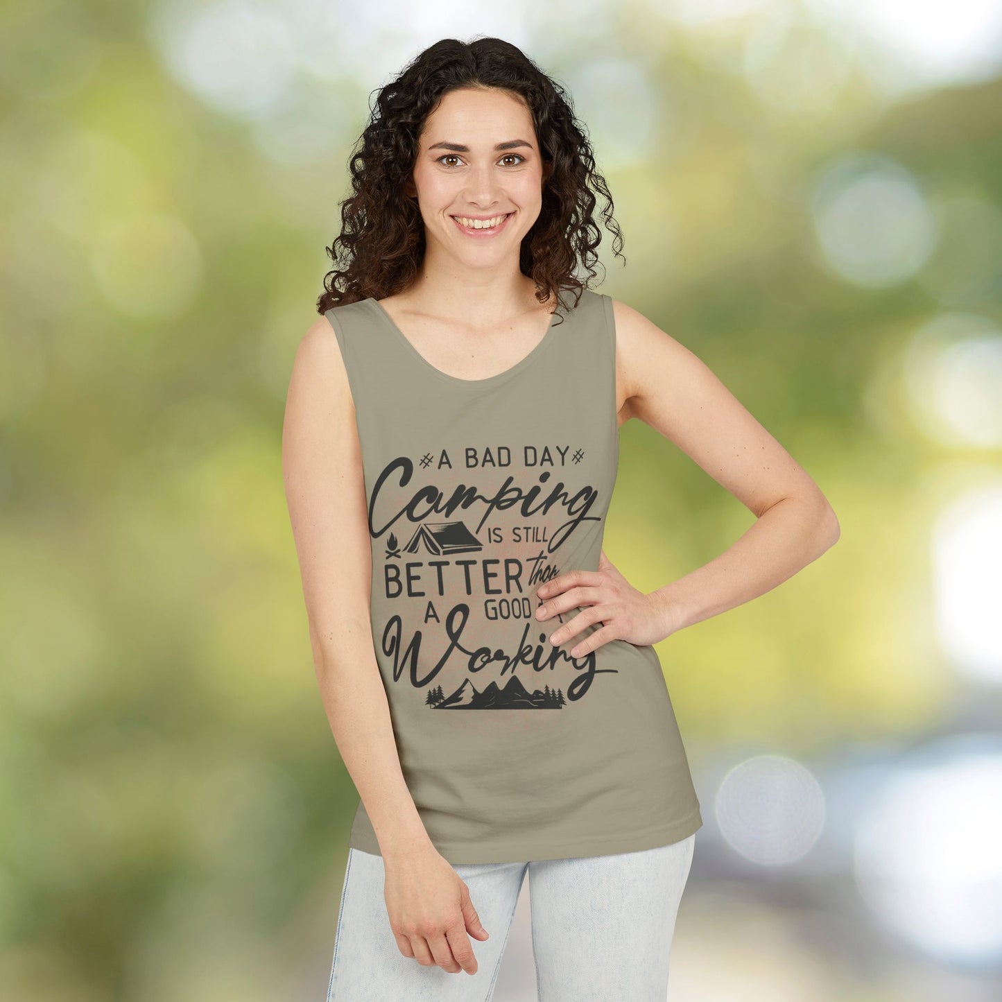 Better Than Work Camping Tank | Sarcastic Nature Lover Unisex Top