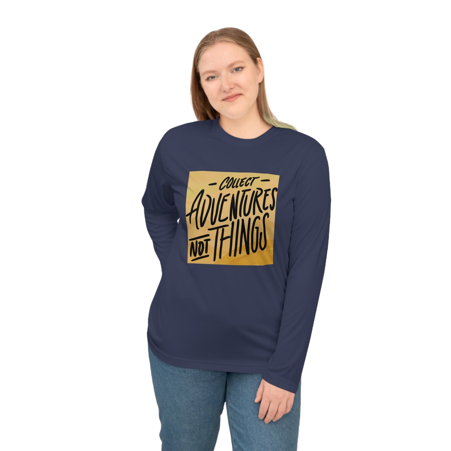 Collect Adventures Not Things – Minimalist Travel Quote Tee