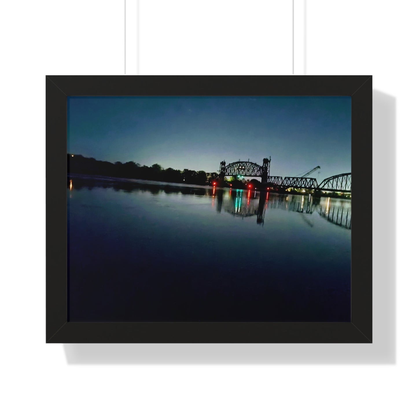 River Bridge Framed Horizontal Poster - Eccentricity Emporium LLC