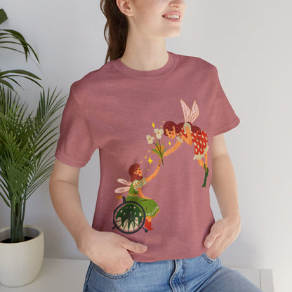 Fairy Giving Flowers Short Sleeve Tee