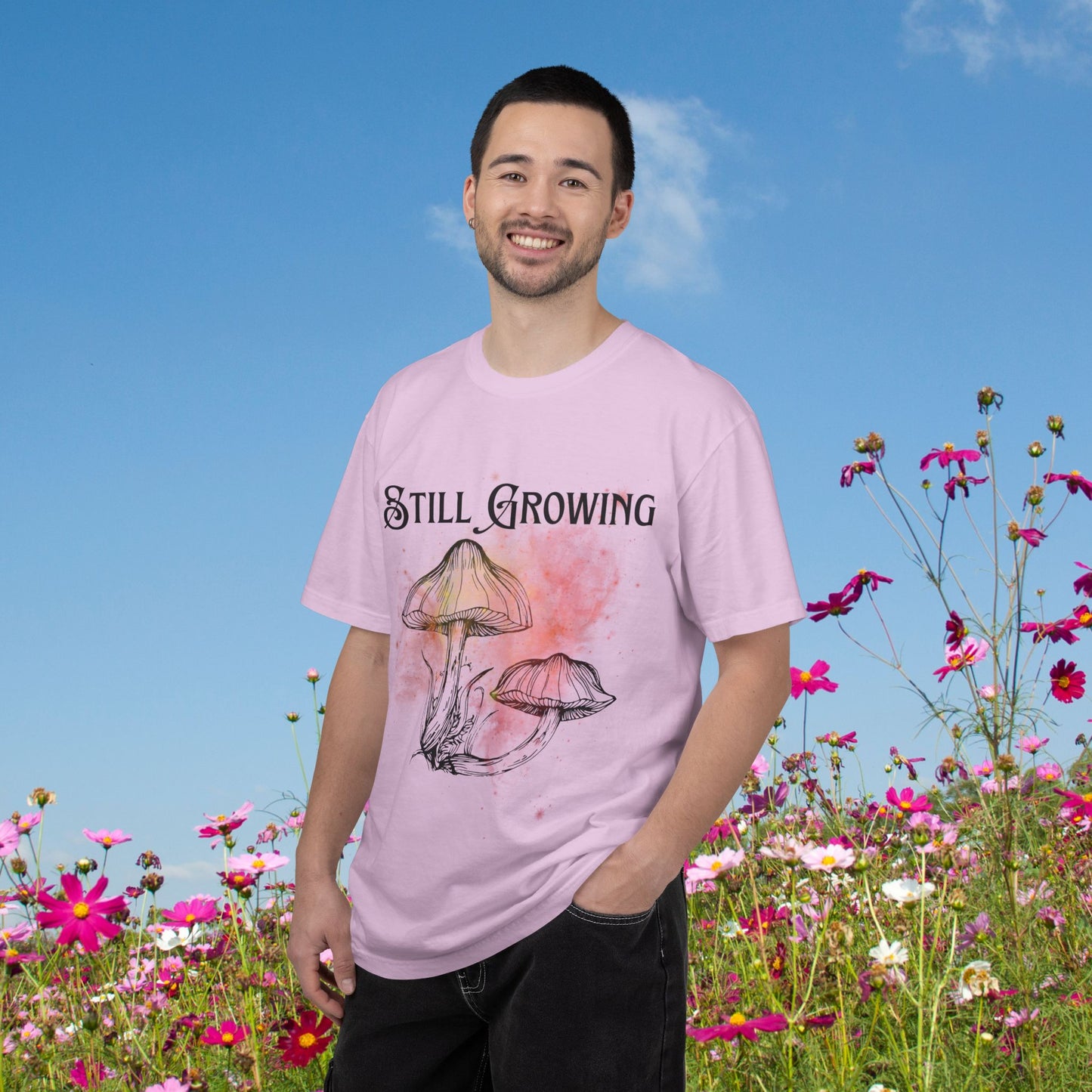Still Growing Botanical Affirmation Tee | Grace and Growth Nature Inspired Shirt