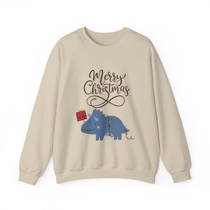 Dinosaur Merry Christmas Tree Unisex Heavy Blend™ Crewneck Sweatshirt