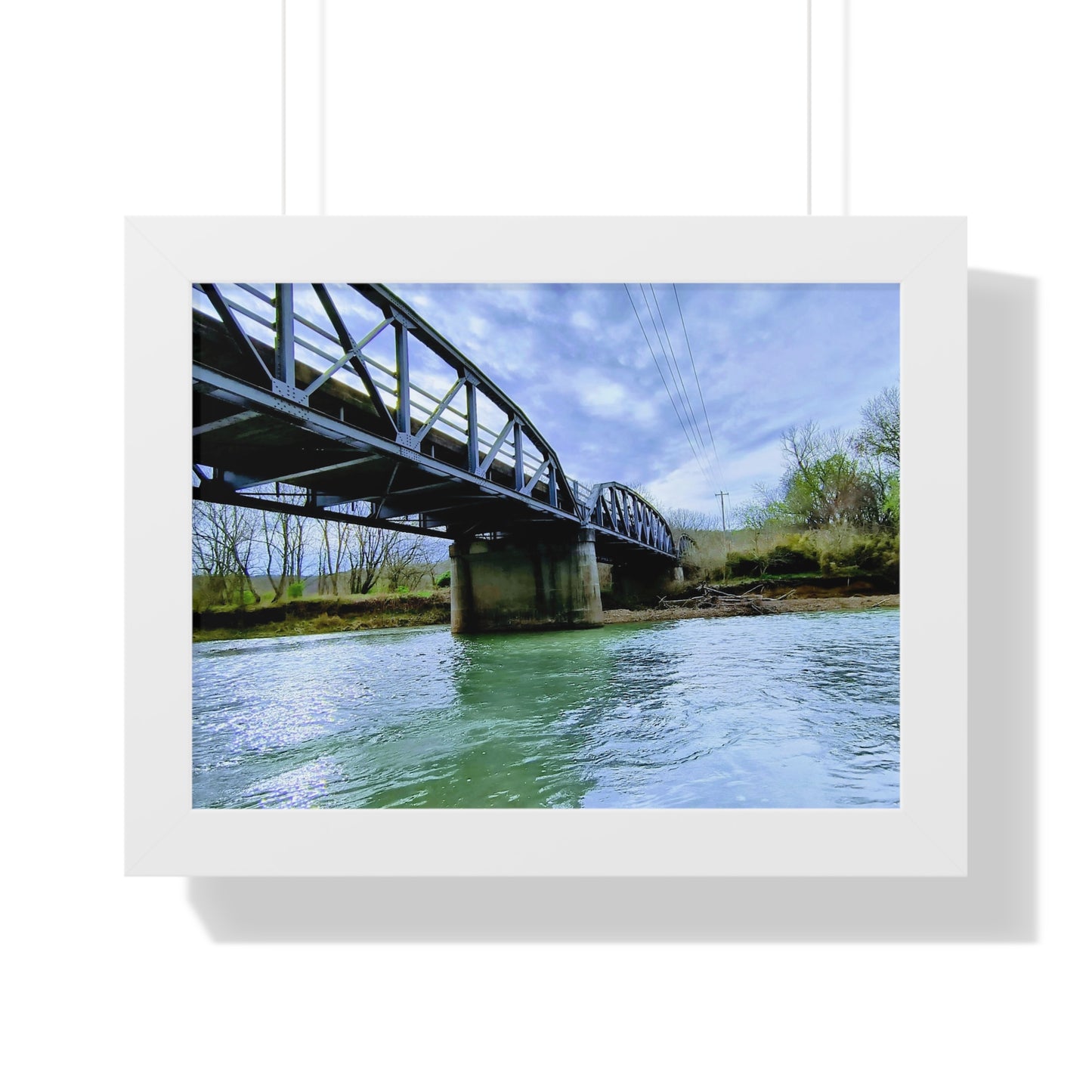 Creek Bridge Framed Horizontal Poster - Eccentricity Emporium LLC