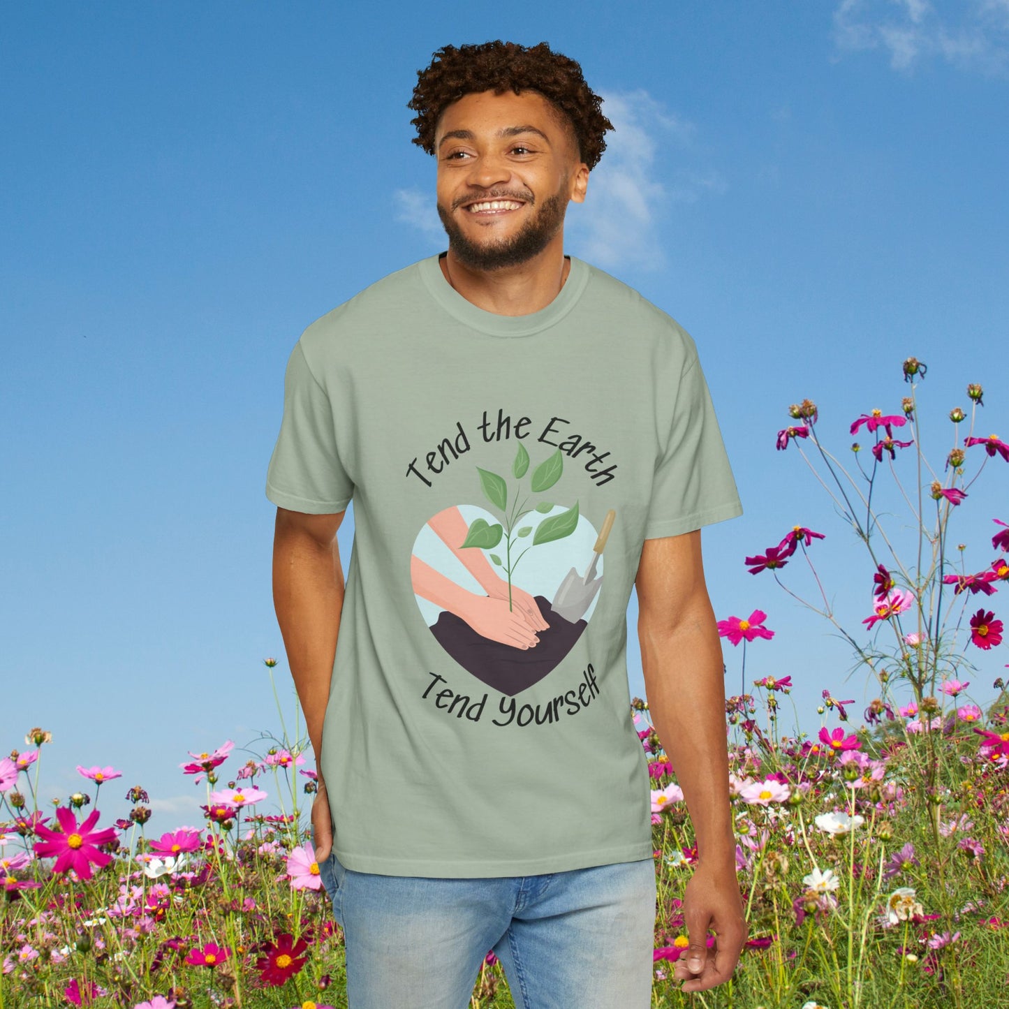 Tend the Earth, Tend Yourself | Comfort Colors® Botanical Affirmation Tee