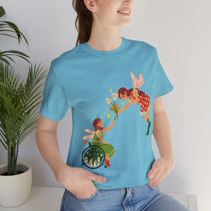 Fairy Giving Flowers Short Sleeve Tee