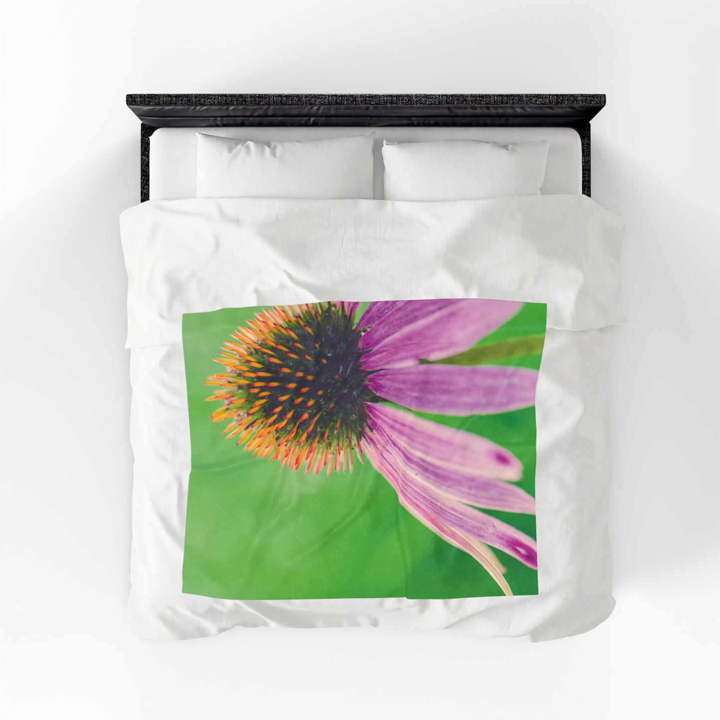 Coneflower Close-Up Velveteen Plush Blanket - Gifts - Comfort - Teachers - Friends