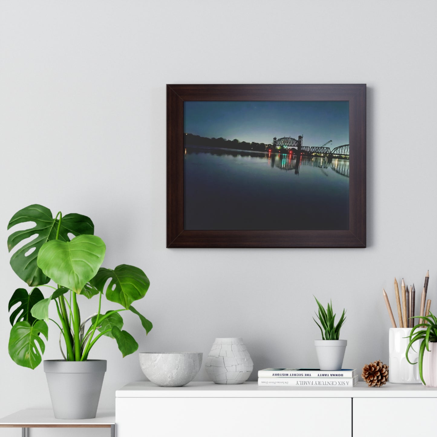 River Bridge Framed Horizontal Poster - Eccentricity Emporium LLC