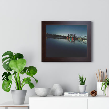 River Bridge Framed Horizontal Poster - Eccentricity Emporium LLC