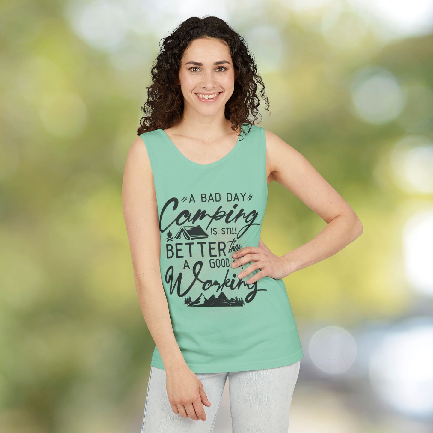 Better Than Work Camping Tank | Sarcastic Nature Lover Unisex Top