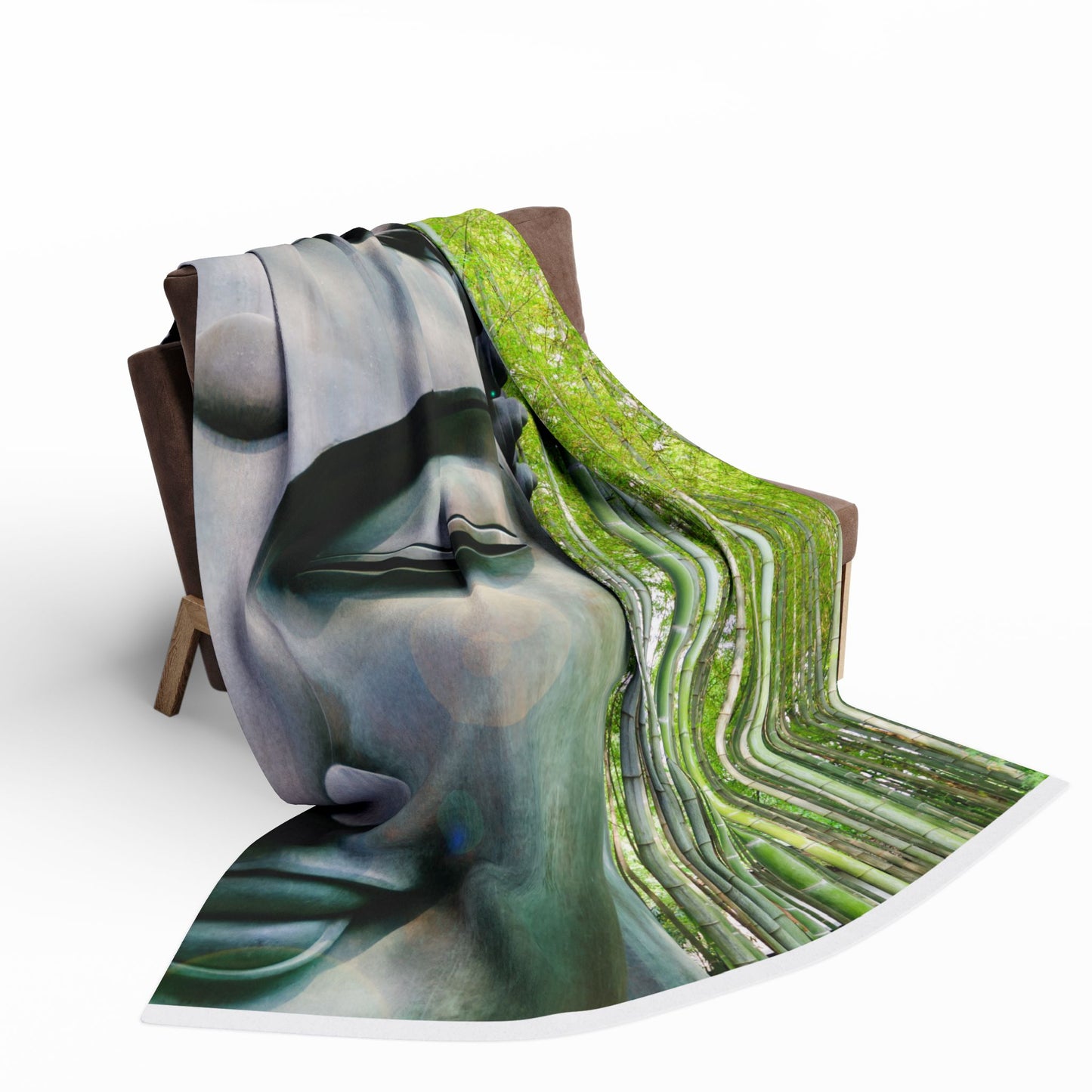 Buddha Statue Arctic Fleece Blanket - Eccentricity Emporium LLC