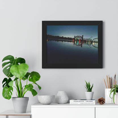 River Bridge Framed Horizontal Poster - Eccentricity Emporium LLC