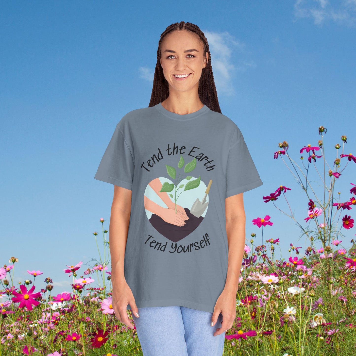 Tend the Earth, Tend Yourself | Comfort Colors® Botanical Affirmation Tee