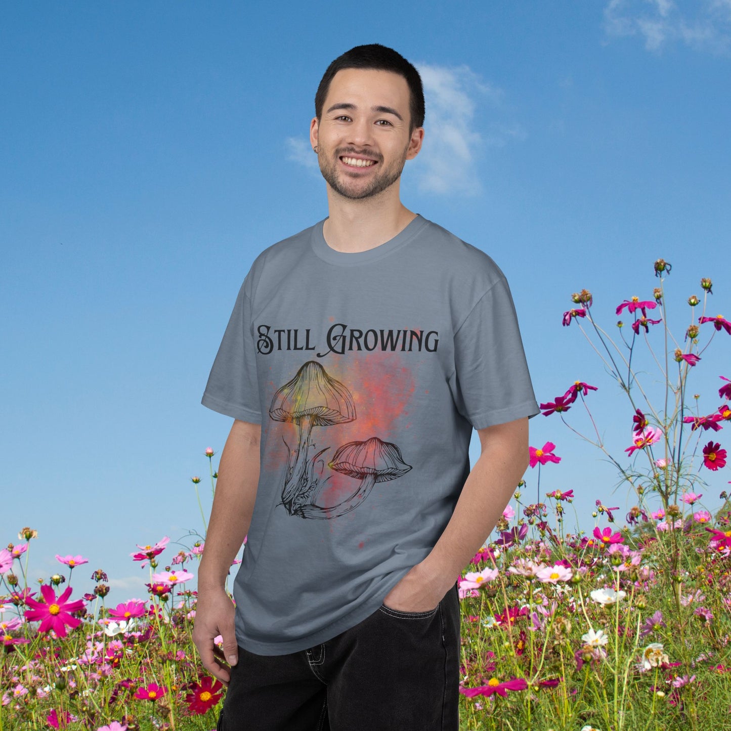 Still Growing Botanical Affirmation Tee | Grace and Growth Nature Inspired Shirt