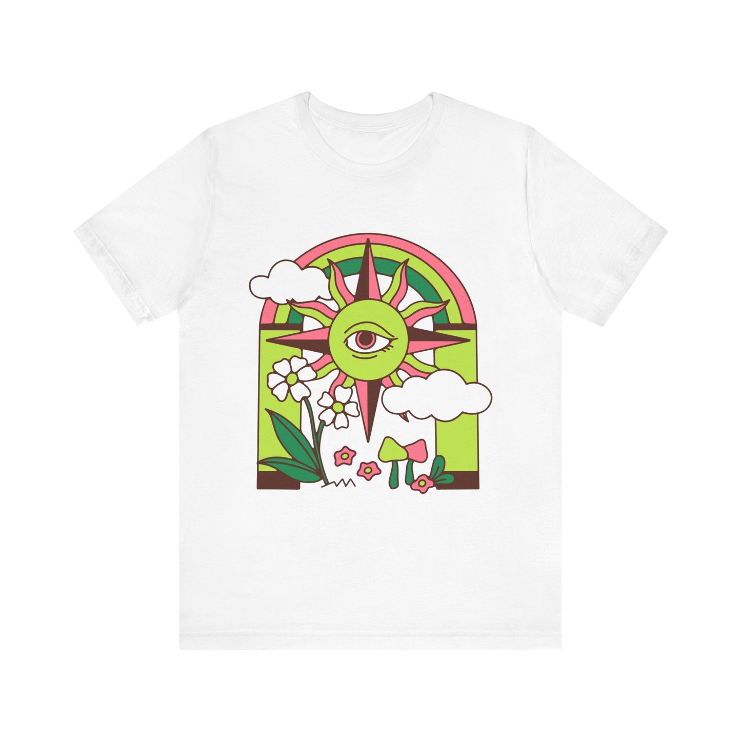 Psychedelic Sun and Eye Short Sleeve T-Shirt