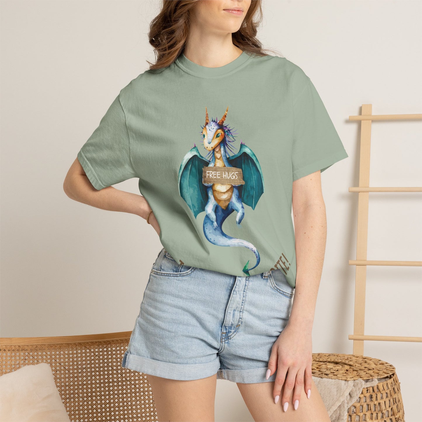 Just Kidding! I Bite Dragon T-Shirt — Cute Sarcastic Fantasy Tee