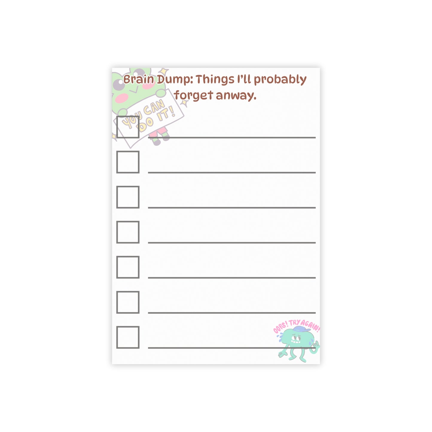 Funny Teacher Post-it® Notes - "Things Not to Forget" Desk Pad - Relatable Educator Gift