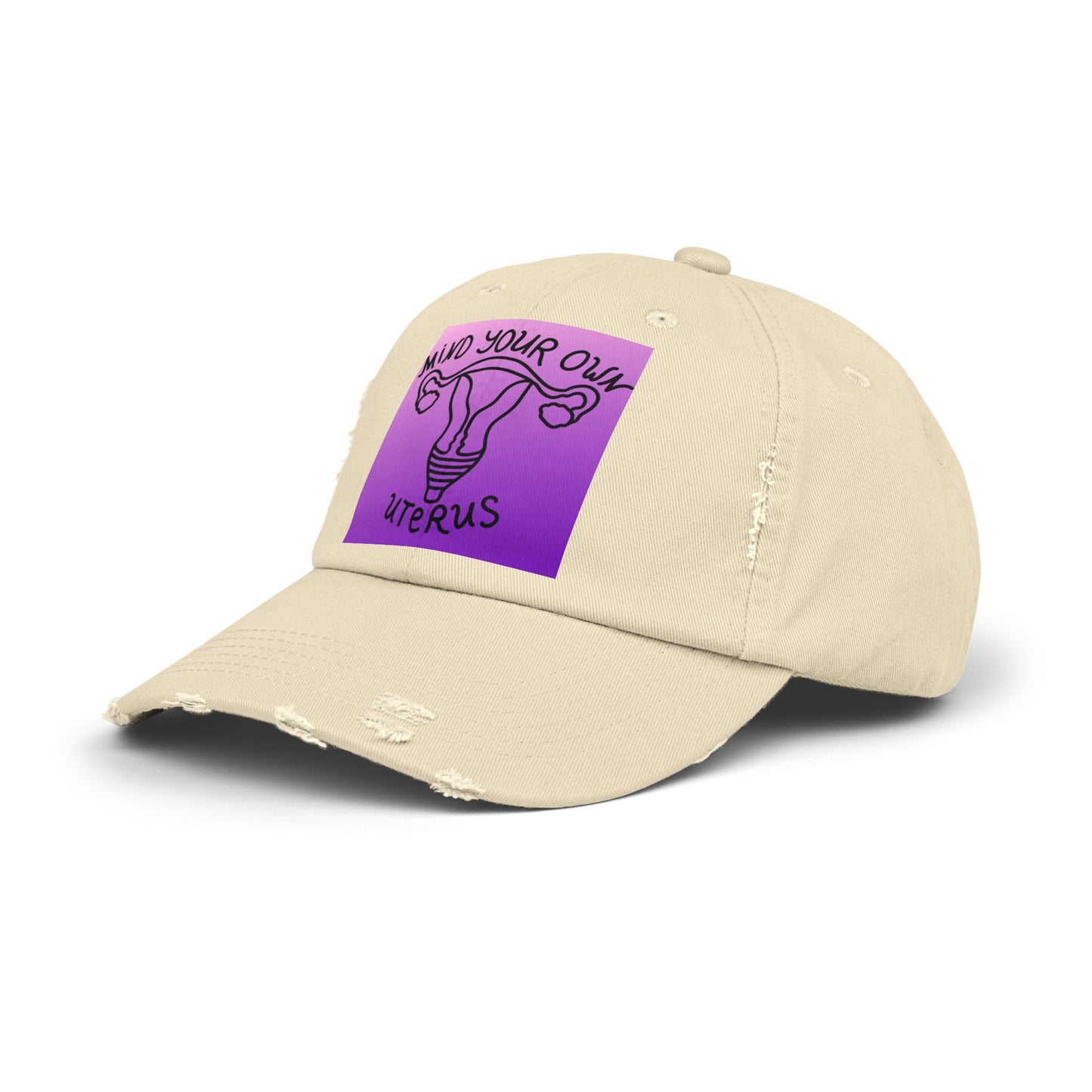 Mind your own Uterus Unisex Distressed Cap - Eccentricity Emporium LLC