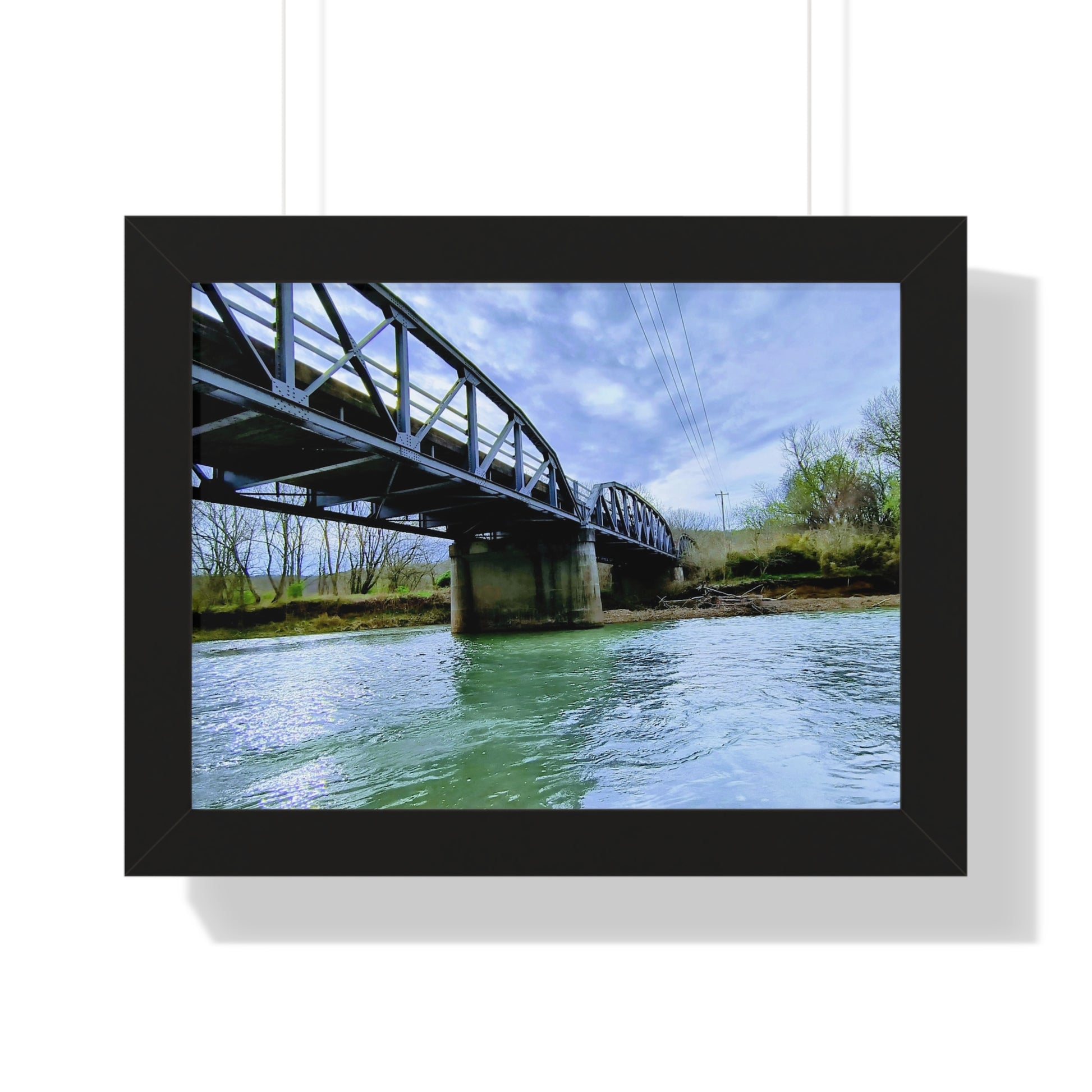 Creek Bridge Framed Horizontal Poster - Eccentricity Emporium LLC