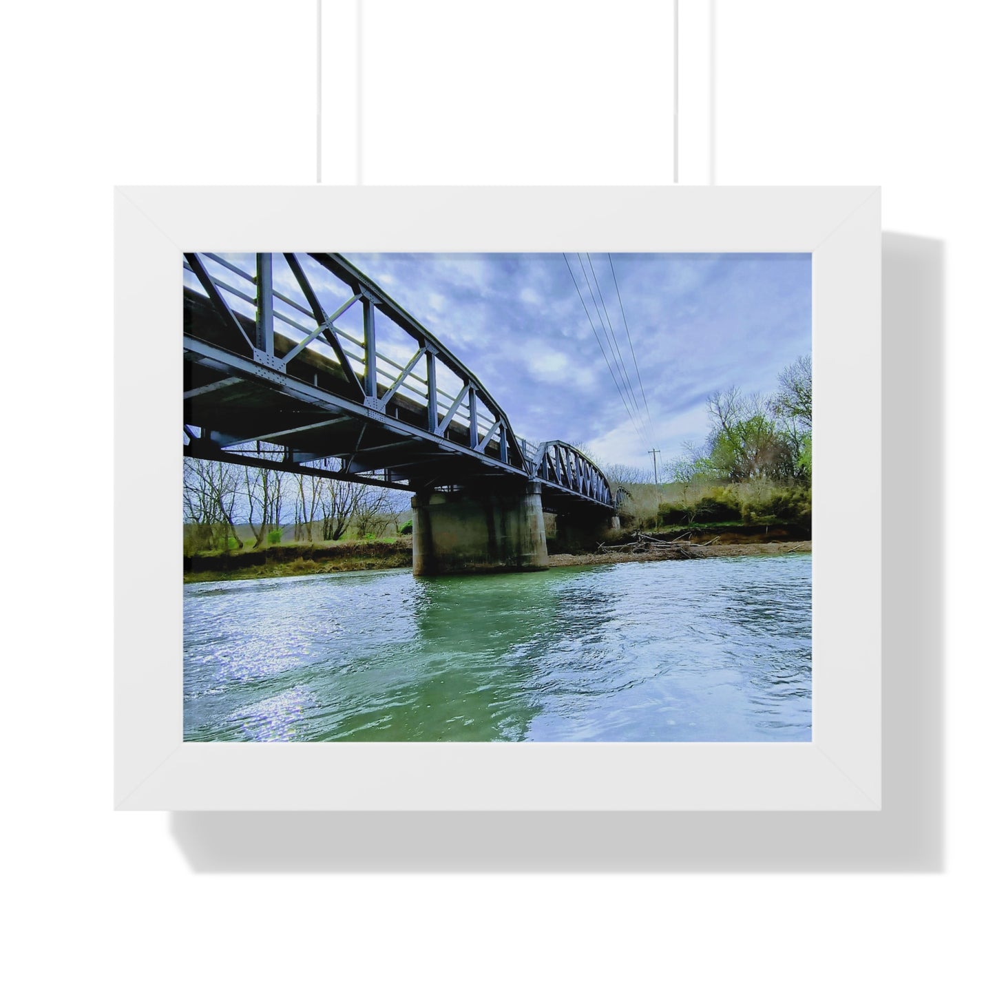 Creek Bridge Framed Horizontal Poster - Eccentricity Emporium LLC