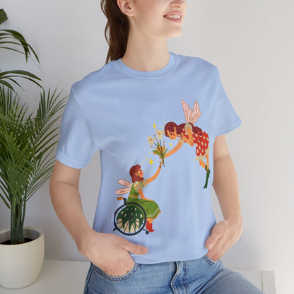 Fairy Giving Flowers Short Sleeve Tee