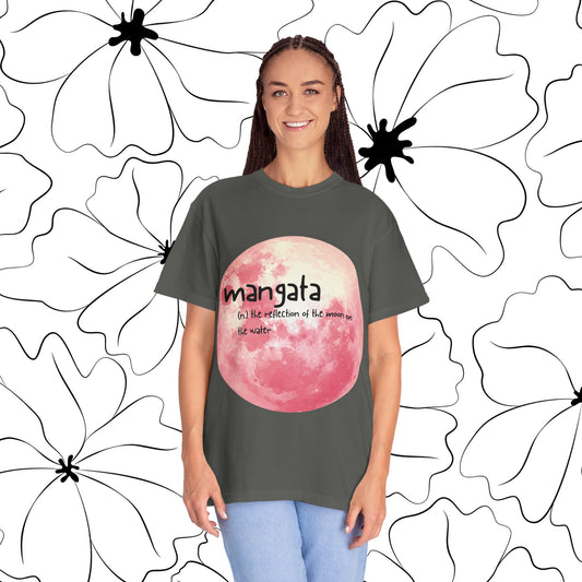 Mangata Moon Reflection Graphic Tee | Zen Aesthetic Unisex Heavy Cotton Shirt