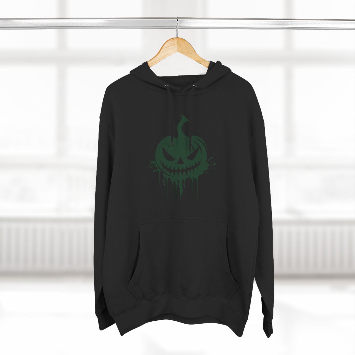 Scary Pumpkin Three-Panel Fleece Hoodie