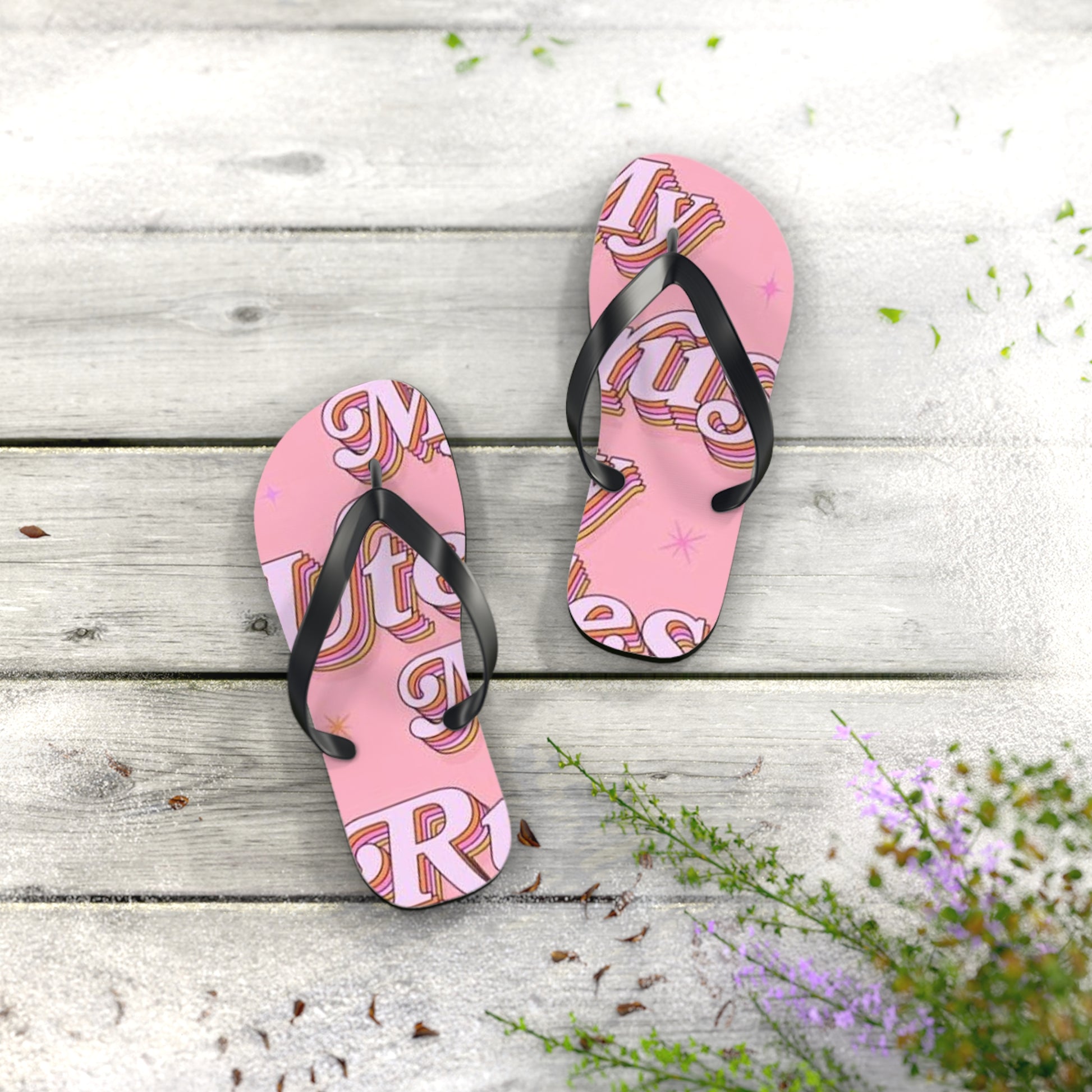 My Uterus My Rules Flip Flops - Eccentricity Emporium LLC