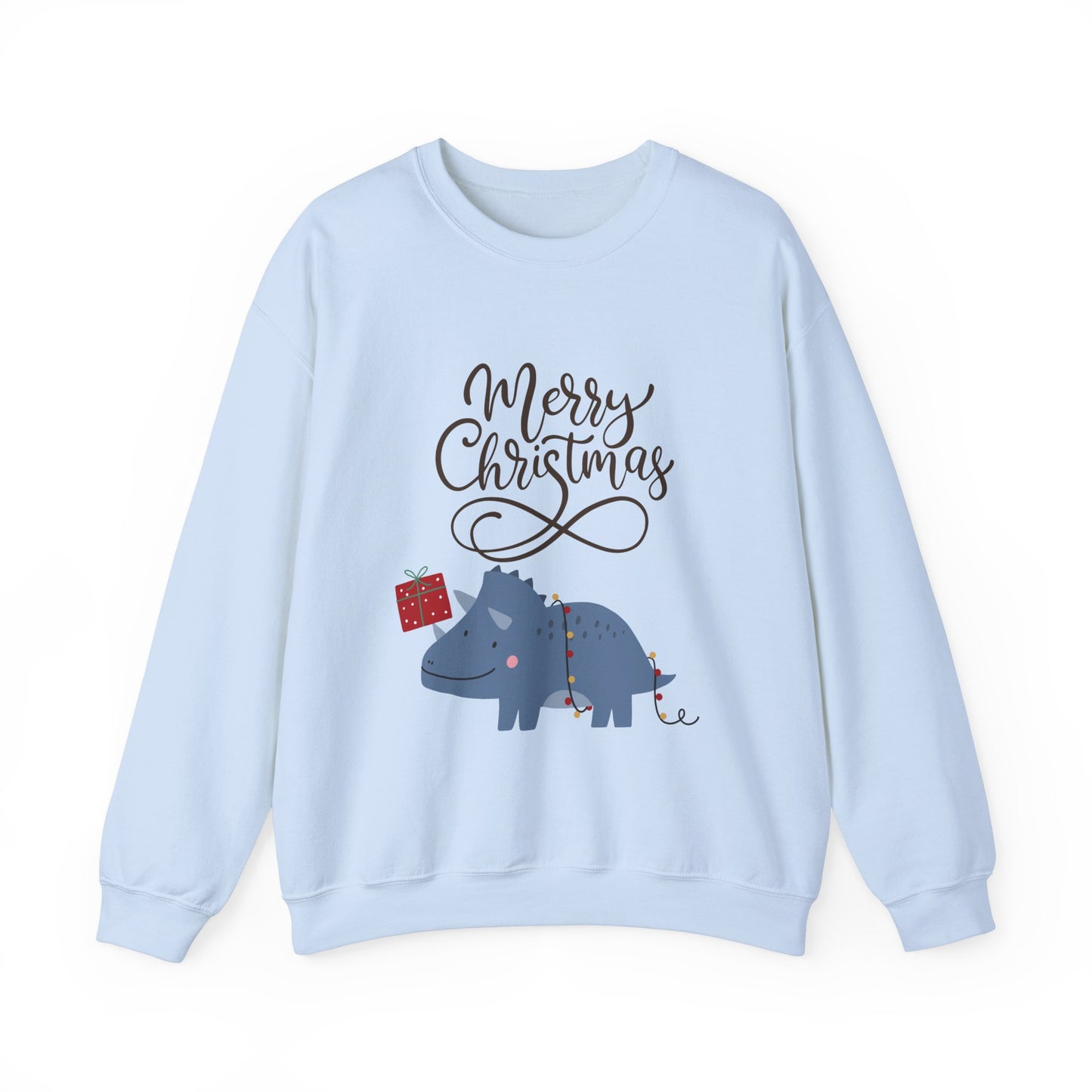 Dinosaur Merry Christmas Tree Unisex Heavy Blend™ Crewneck Sweatshirt