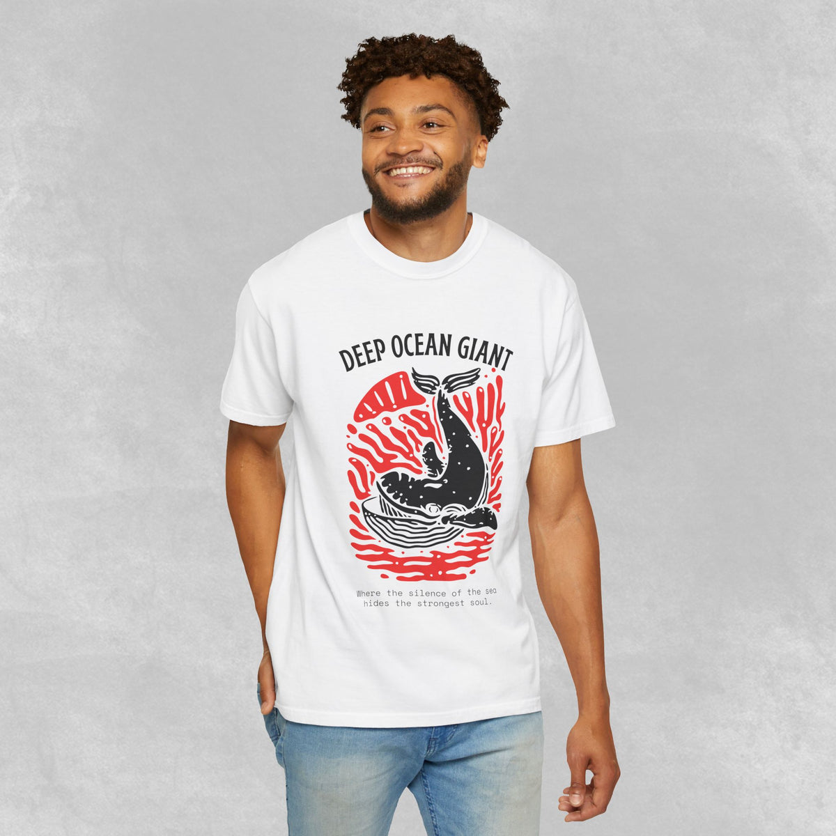 The Deep Ocean Giant Tee | Vintage Mythic Sea Creature Graphic