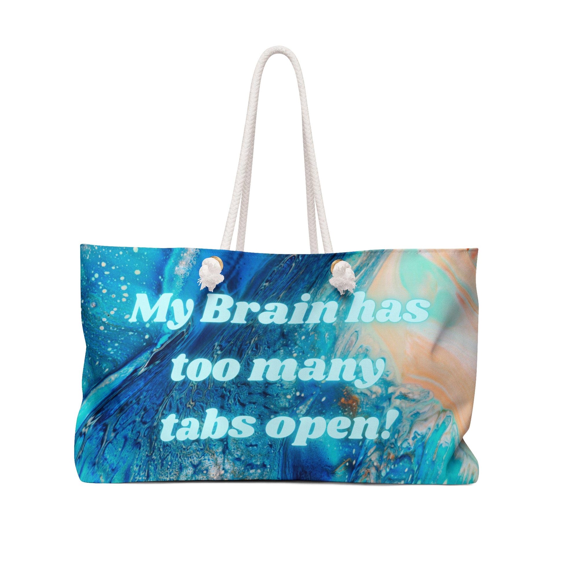 Caffeine, Chaos, and Cuss words/Tabs Open Weekender Bag - Eccentricity Emporium LLC