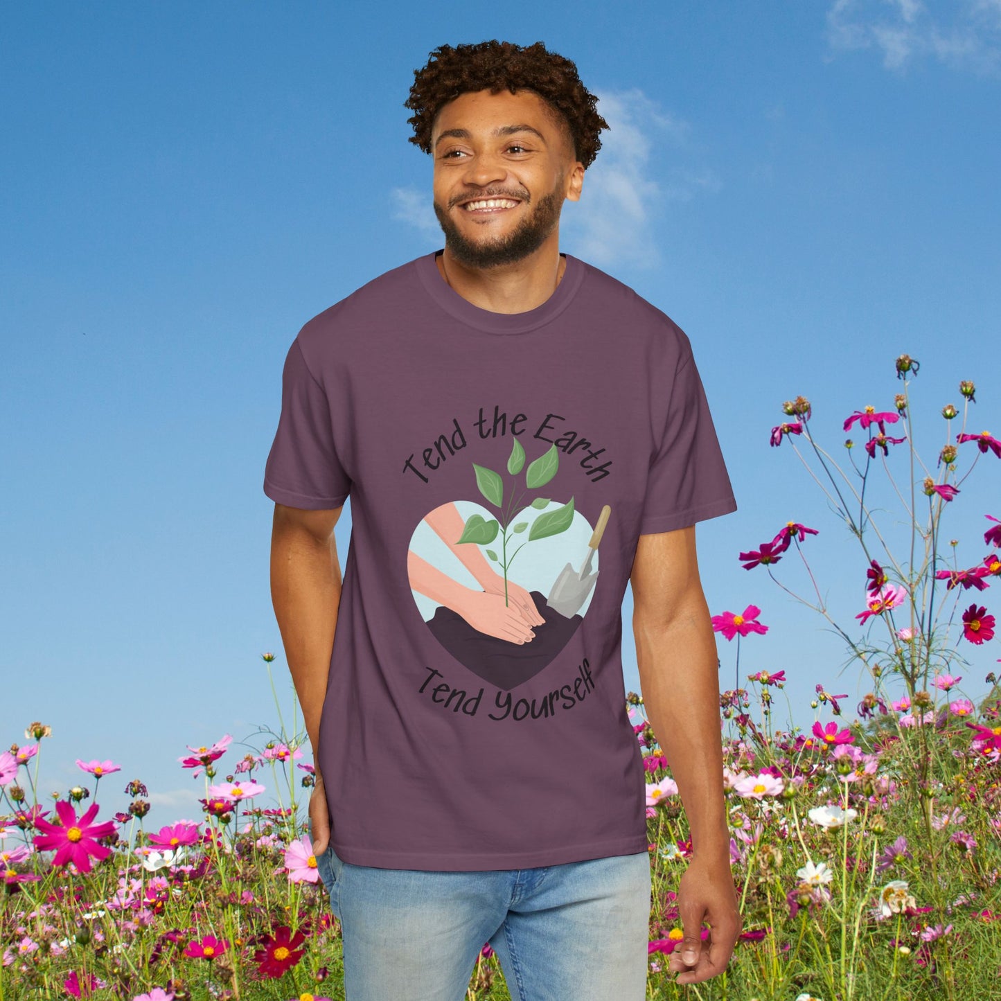 Tend the Earth, Tend Yourself | Comfort Colors® Botanical Affirmation Tee